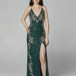 In Stock Primavera Couture 3211 Size 6 Sequin Prom Dress Pageant Gown Evening Formal Wear Side Slit Backless Dresses 96 In Stock Primavera Couture 3211 Size 6 Sequin Prom Dress Pageant Gown Evening Formal Wear Side Slit Backless Dresses