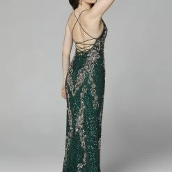 In Stock Backless Dresses Primavera Couture 3211 Size 6 Sequin Prom Dress Pageant Gown Evening Formal Wear Side Slit
