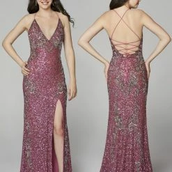 In Stock Primavera Couture 3211 Size 6 Sequin Prom Dress Pageant Gown Evening Formal Wear Side Slit Backless Dresses 79 In Stock Primavera Couture 3211 Size 6 Sequin Prom Dress Pageant Gown Evening Formal Wear Side Slit Backless Dresses