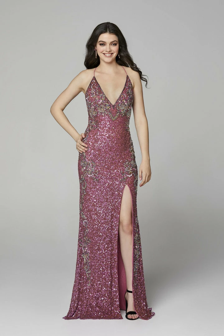 In Stock Primavera Couture 3211 Size 6 Sequin Prom Dress Pageant Gown Evening Formal Wear Side Slit Backless Dresses 42 In Stock Primavera Couture 3211 Size 6 Sequin Prom Dress Pageant Gown Evening Formal Wear Side Slit Backless Dresses