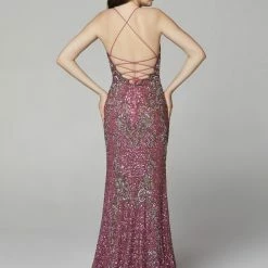 In Stock Backless Dresses Primavera Couture 3211 Size 6 Sequin Prom Dress Pageant Gown Evening Formal Wear Side Slit