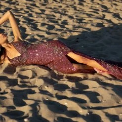 In Stock Backless Dresses Primavera Couture 3211 Size 6 Sequin Prom Dress Pageant Gown Evening Formal Wear Side Slit