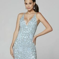 In Stock Primavera Couture 3214 Size 6 Beaded Prom Dress Lilac Side Slit Long Formal Evening Gown 127 In Stock Primavera Couture 3214 Size 6 Beaded Prom Dress Lilac Side Slit Long Formal Evening Gown