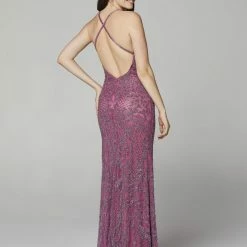 In Stock Primavera Couture 3214 Size 6 Beaded Prom Dress Lilac Side Slit Long Formal Evening Gown 129 In Stock Primavera Couture 3214 Size 6 Beaded Prom Dress Lilac Side Slit Long Formal Evening Gown