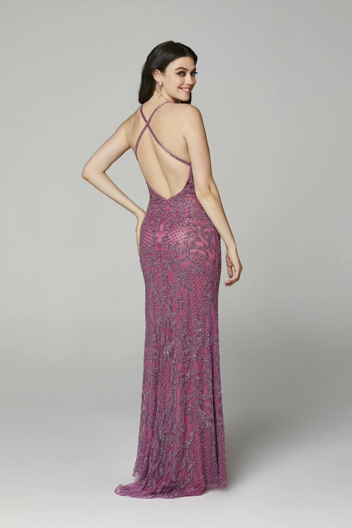 In Stock Primavera Couture 3214 Size 6 Beaded Prom Dress Lilac Side Slit Long Formal Evening Gown 62 In Stock Primavera Couture 3214 Size 6 Beaded Prom Dress Lilac Side Slit Long Formal Evening Gown