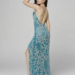 In Stock Primavera Couture 3214 Size 6 Beaded Prom Dress Lilac Side Slit Long Formal Evening Gown 133 In Stock Primavera Couture 3214 Size 6 Beaded Prom Dress Lilac Side Slit Long Formal Evening Gown