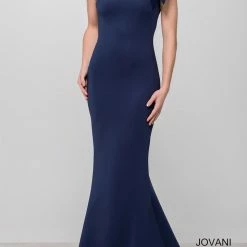 Mermaid Dresses Jovani 32602 One Shoulder With Ruffle Mermaid Prom Dress