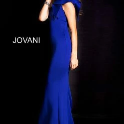 Jovani 32602 One Shoulder With Ruffle Mermaid Prom Dress Scuba Long Evening Gown