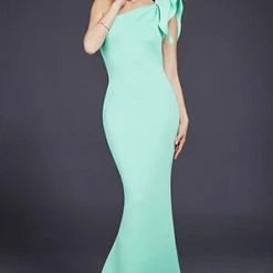 Mermaid Dresses Jovani 32602 One Shoulder With Ruffle Mermaid Prom Dress
