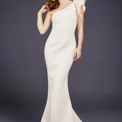 Mermaid Dresses Jovani 32602 One Shoulder With Ruffle Mermaid Prom Dress