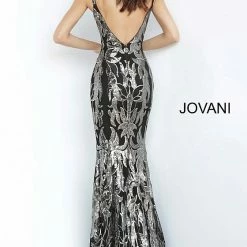 In Stock Mermaid Dresses Jovani 3263 Size 2 Hot Pink Prom Dress Long Fitted Mermaid Sequin Pageant Gown V Back