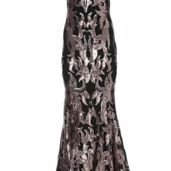 Jovani 3263 Mermaid Demask Sequin Prom Dress Pageant Gown V Back V Neck