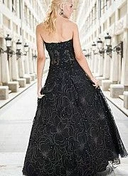 Ballgown Dresses Jovani 14913 Sweetheart Neckline Sheer Embellished Bodice Lace A-line Prom Dress