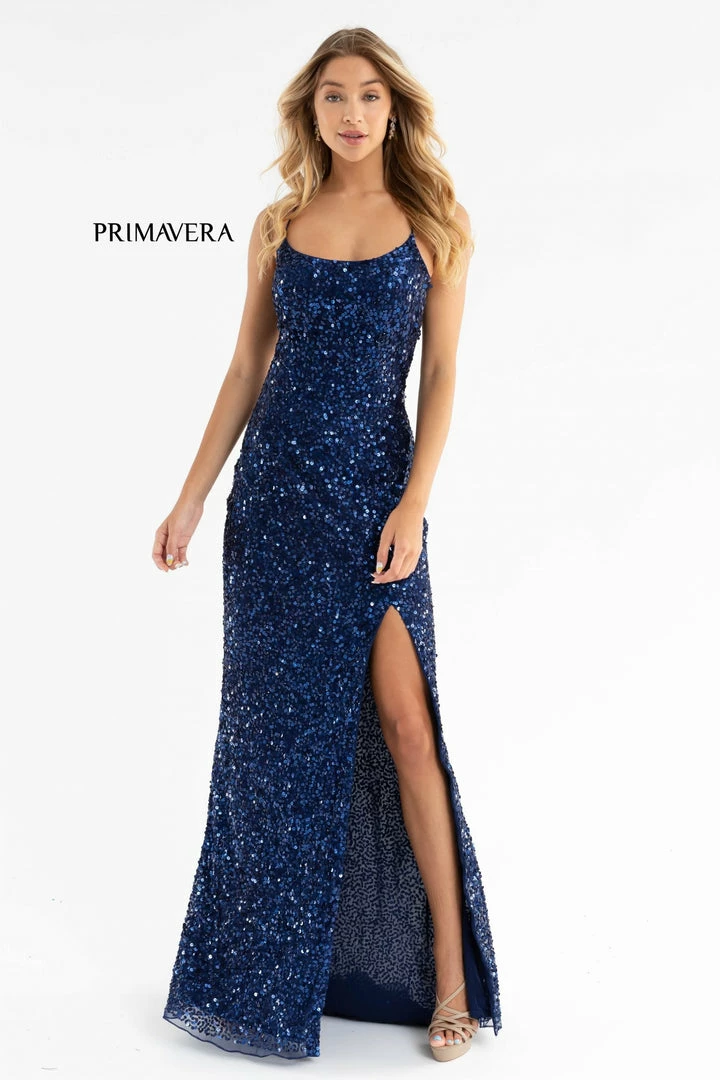 In Stock Primavera Couture 3290 Size 0 Fuchsia Prom Dress Sequins Long Fitted Tie Back Scoop Neckline 100 In Stock Primavera Couture 3290 Size 0 Fuchsia Prom Dress Sequins Long Fitted Tie Back Scoop Neckline