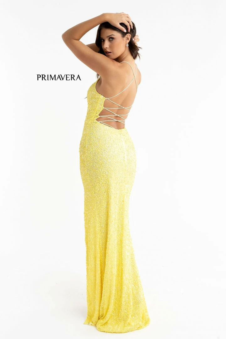 In Stock Primavera Couture 3290 Size 0 Fuchsia Prom Dress Sequins Long Fitted Tie Back Scoop Neckline 70 In Stock Primavera Couture 3290 Size 0 Fuchsia Prom Dress Sequins Long Fitted Tie Back Scoop Neckline