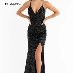 Primavera Couture 3291 Prom Dress Long Fitted Backless Sequin Formal Evening Gown 113 Primavera Couture 3291 Prom Dress Long Fitted Backless Sequin Formal Evening Gown