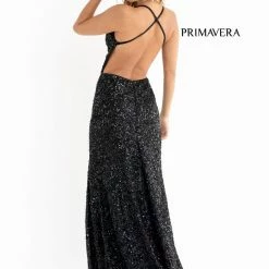 Primavera Couture 3291 Prom Dress Long Fitted Backless Sequin Formal Evening Gown 180 Primavera Couture 3291 Prom Dress Long Fitted Backless Sequin Formal Evening Gown