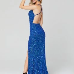 In Stock Primavera Couture 3291 Neon Pink Prom Dress Long Fitted Backless Sequin Formal Evening Gown Size 00, 0, 2, 4, 6