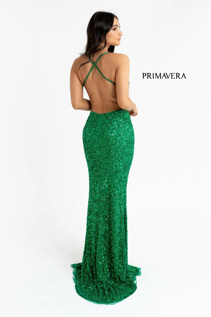 Primavera Couture 3291 Prom Dress Long Fitted Backless Sequin Formal Evening Gown 86 Primavera Couture 3291 Prom Dress Long Fitted Backless Sequin Formal Evening Gown