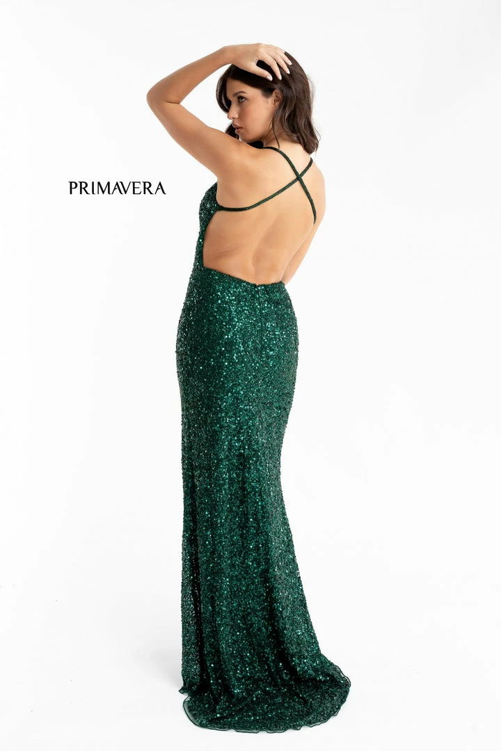 Primavera Couture 3291 Prom Dress Long Fitted Backless Sequin Formal Evening Gown 58 Primavera Couture 3291 Prom Dress Long Fitted Backless Sequin Formal Evening Gown