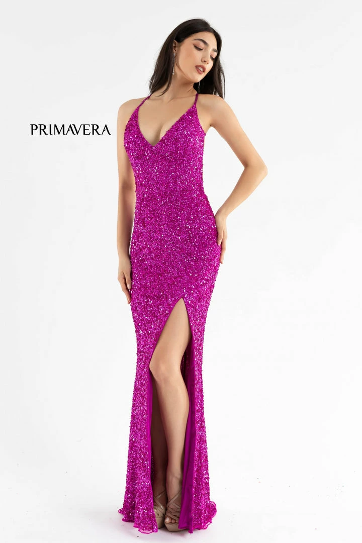 Primavera Couture 3291 Prom Dress Long Fitted Backless Sequin Formal Evening Gown 85 Primavera Couture 3291 Prom Dress Long Fitted Backless Sequin Formal Evening Gown