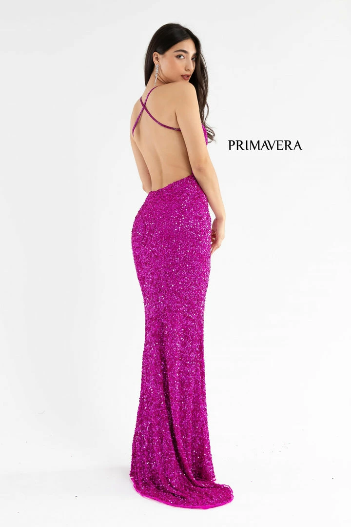 Primavera Couture 3291 Prom Dress Long Fitted Backless Sequin Formal Evening Gown 84 Primavera Couture 3291 Prom Dress Long Fitted Backless Sequin Formal Evening Gown