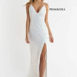 Primavera Couture 3291 Prom Dress Long Fitted Backless Sequin Formal Evening Gown 174 Primavera Couture 3291 Prom Dress Long Fitted Backless Sequin Formal Evening Gown