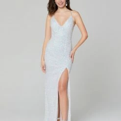 In Stock Primavera Couture 3291 Pink Long Fitted Backless Sequin Prom Dress Formal Evening Gown Size 2