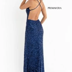 Primavera Couture 3291 Prom Dress Long Fitted Backless Sequin Formal Evening Gown 170 Primavera Couture 3291 Prom Dress Long Fitted Backless Sequin Formal Evening Gown
