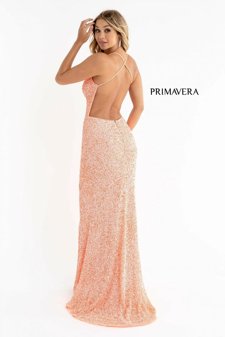 Primavera Couture 3291 Prom Dress Long Fitted Backless Sequin Formal Evening Gown 78 Primavera Couture 3291 Prom Dress Long Fitted Backless Sequin Formal Evening Gown
