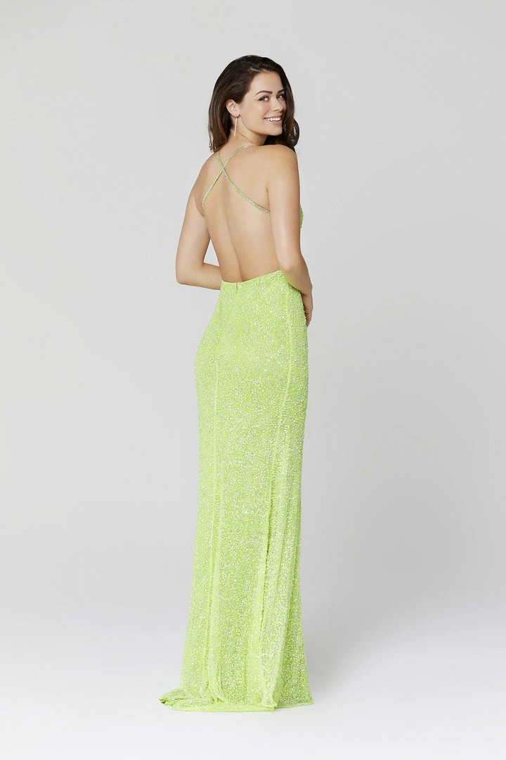 In Stock Primavera Couture 3291 AB Ivory Prom Dress Size 6 Long Fitted Backless Sequin Formal Evening Gown Backless Dresses 25 In Stock Primavera Couture 3291 AB Ivory Prom Dress Size 6 Long Fitted Backless Sequin Formal Evening Gown Backless Dresses