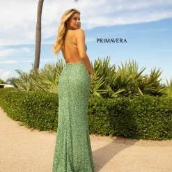 Primavera Couture 3291 Prom Dress Long Fitted Backless Sequin Formal Evening Gown 181 Primavera Couture 3291 Prom Dress Long Fitted Backless Sequin Formal Evening Gown