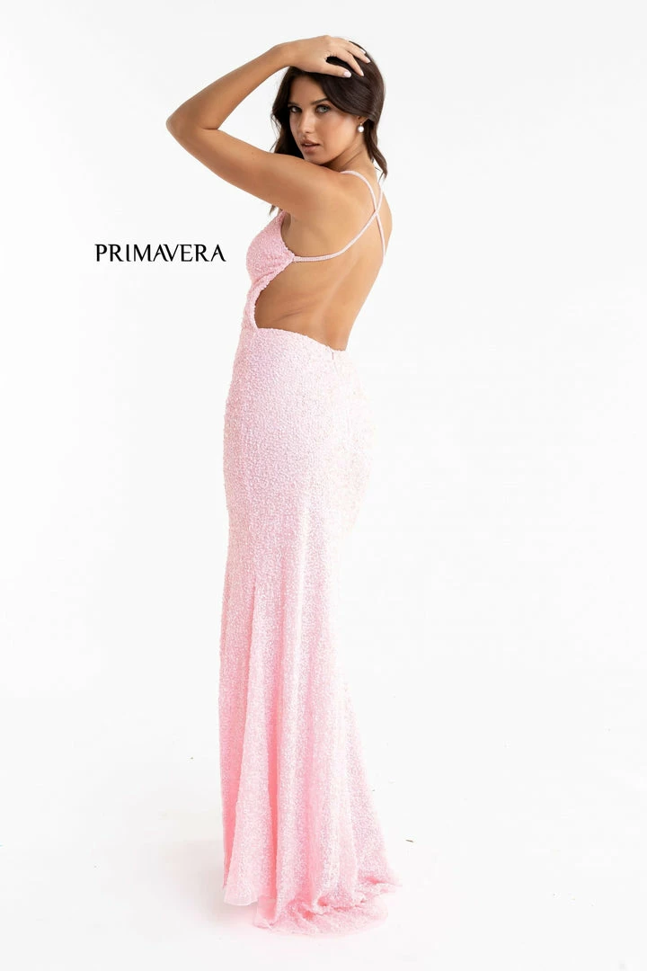 Primavera Couture 3291 Prom Dress Long Fitted Backless Sequin Formal Evening Gown 65 Primavera Couture 3291 Prom Dress Long Fitted Backless Sequin Formal Evening Gown