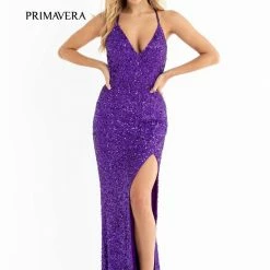 Primavera Couture 3291 Prom Dress Long Fitted Backless Sequin Formal Evening Gown 99 Primavera Couture 3291 Prom Dress Long Fitted Backless Sequin Formal Evening Gown
