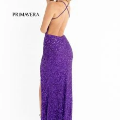Primavera Couture 3291 Prom Dress Long Fitted Backless Sequin Formal Evening Gown 155 Primavera Couture 3291 Prom Dress Long Fitted Backless Sequin Formal Evening Gown