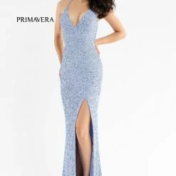 Primavera Couture 3291 Prom Dress Long Fitted Backless Sequin Formal Evening Gown 167 Primavera Couture 3291 Prom Dress Long Fitted Backless Sequin Formal Evening Gown