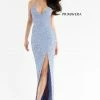 Sequin Dresses Primavera Couture 3291 Long Fitted Backless Sequin Prom Dress Formal Evening Gown