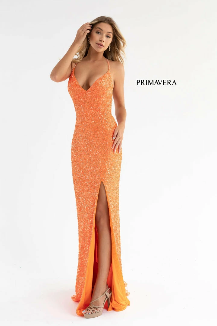 Primavera Couture 3291 Prom Dress Long Fitted Backless Sequin Formal Evening Gown 69 Primavera Couture 3291 Prom Dress Long Fitted Backless Sequin Formal Evening Gown
