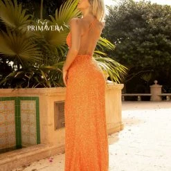 Primavera Couture 3291 Prom Dress Long Fitted Backless Sequin Formal Evening Gown 158 Primavera Couture 3291 Prom Dress Long Fitted Backless Sequin Formal Evening Gown