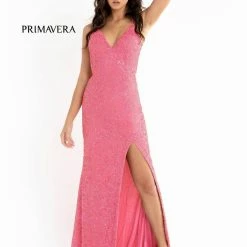 Primavera Couture 3291 Prom Dress Long Fitted Backless Sequin Formal Evening Gown 102 Primavera Couture 3291 Prom Dress Long Fitted Backless Sequin Formal Evening Gown