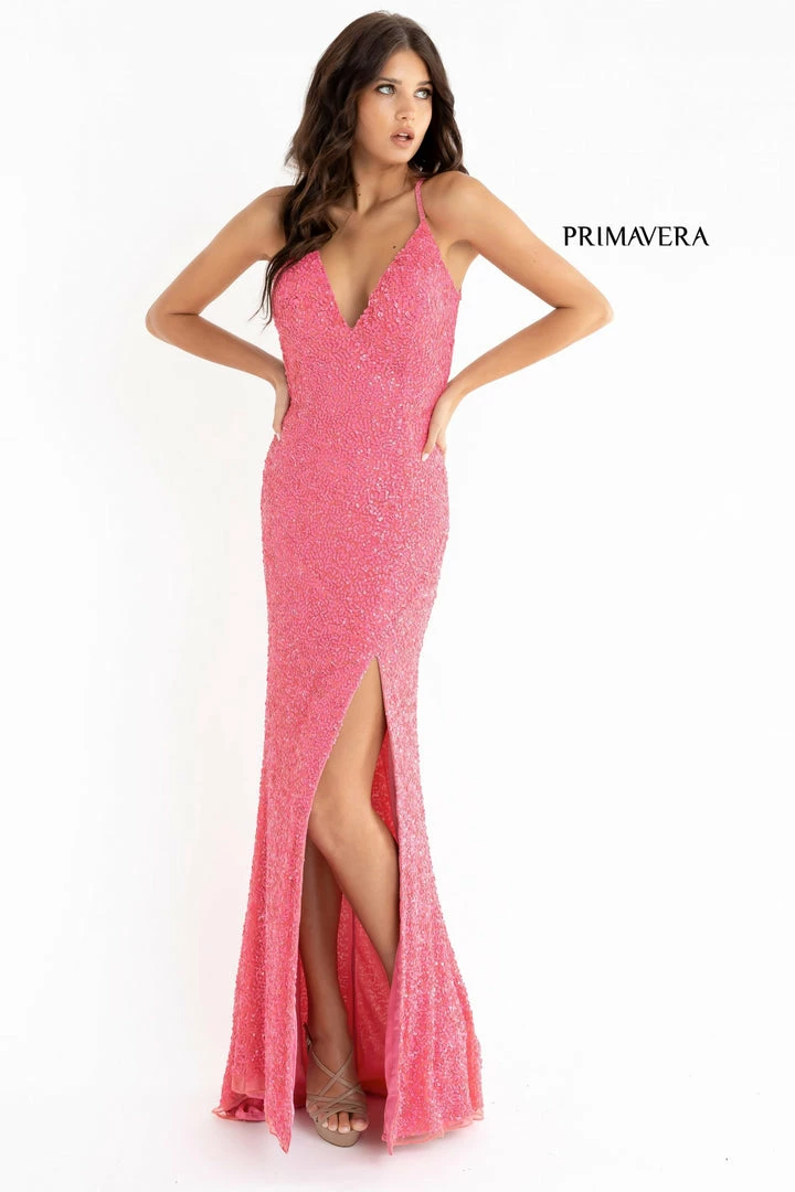 Primavera Couture 3291 Prom Dress Long Fitted Backless Sequin Formal Evening Gown 61 Primavera Couture 3291 Prom Dress Long Fitted Backless Sequin Formal Evening Gown