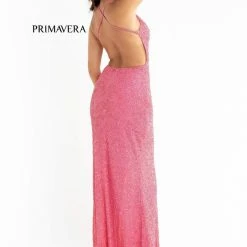 Primavera Couture 3291 Prom Dress Long Fitted Backless Sequin Formal Evening Gown 151 Primavera Couture 3291 Prom Dress Long Fitted Backless Sequin Formal Evening Gown