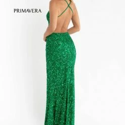In Stock Backless Dresses Primavera Couture 3295 Size 4, 6, 8 Emerald Prom Dress V Neckline Sequins Backless Slit Formal Evening Gown 54 In Stock Backless Dresses Primavera Couture 3295 Size 4, 6, 8 Emerald Prom Dress V Neckline Sequins Backless Slit Formal Evening Gown