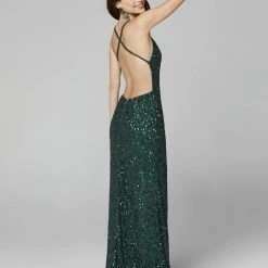 In Stock Backless Dresses Primavera Couture 3295 Size 4, 6, 8 Emerald Prom Dress V Neckline Sequins Backless Slit Formal Evening Gown 86 In Stock Backless Dresses Primavera Couture 3295 Size 4, 6, 8 Emerald Prom Dress V Neckline Sequins Backless Slit Formal Evening Gown