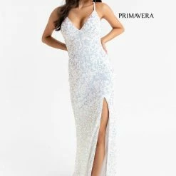 In Stock Backless Dresses Primavera Couture 3295 Size 4, 6, 8 Emerald Prom Dress V Neckline Sequins Backless Slit Formal Evening Gown 91 In Stock Backless Dresses Primavera Couture 3295 Size 4, 6, 8 Emerald Prom Dress V Neckline Sequins Backless Slit Formal Evening Gown