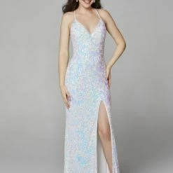 In Stock Primavera Couture 3295 Ivory Prom Dress V Neckline Sequins Long Evening Gown Sizes 8 Backless Dresses 10 In Stock Primavera Couture 3295 Ivory Prom Dress V Neckline Sequins Long Evening Gown Sizes 8 Backless Dresses