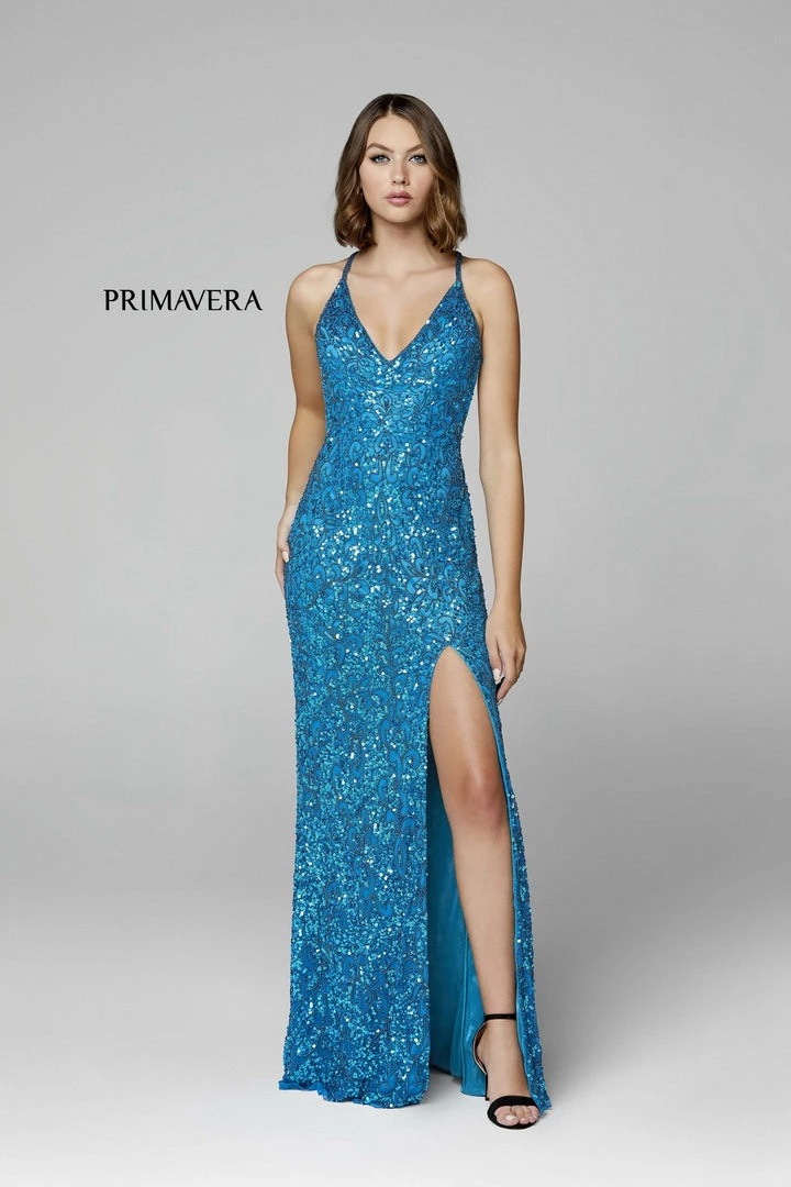 In Stock Backless Dresses Primavera Couture 3295 Size 4, 6, 8 Emerald Prom Dress V Neckline Sequins Backless Slit Formal Evening Gown 31 In Stock Backless Dresses Primavera Couture 3295 Size 4, 6, 8 Emerald Prom Dress V Neckline Sequins Backless Slit Formal Evening Gown