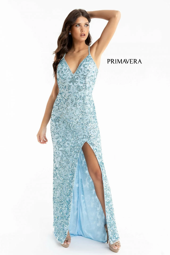In Stock Backless Dresses Primavera Couture 3295 Size 4, 6, 8 Emerald Prom Dress V Neckline Sequins Backless Slit Formal Evening Gown 13 In Stock Backless Dresses Primavera Couture 3295 Size 4, 6, 8 Emerald Prom Dress V Neckline Sequins Backless Slit Formal Evening Gown