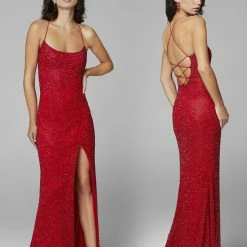 In Stock Backless Dresses Primavera Couture 3413 Size 8 Scoop Neckline Beaded Sequins Prom Dress Open Back Slit 86 In Stock Backless Dresses Primavera Couture 3413 Size 8 Scoop Neckline Beaded Sequins Prom Dress Open Back Slit