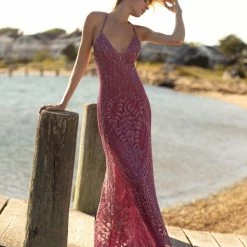 In Stock Primavera Couture 3428 Size 22 Embellished Beaded V Neckline Prom Dress Evening Gown